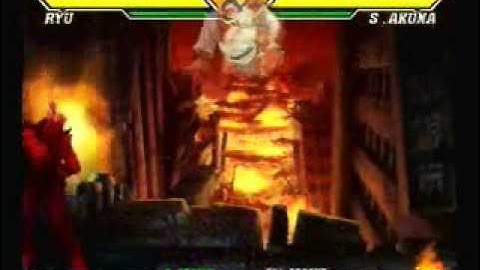 Capcom vs SNK 2 Ryu Ken Dan vs Triple Shin Akuma
