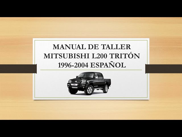Manual De Reparación Del Mitsubishi Magna 1996-2005: Guía De Taller Y