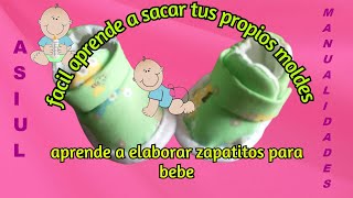 fácil  aprende zapatitos o Botitas de bebe (CON MOLDES)