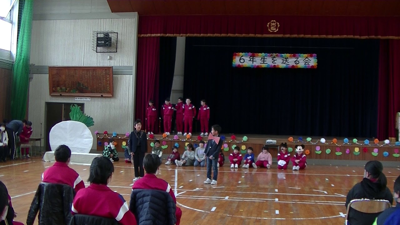 ６年生を送る会：４年生発表