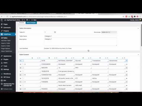Table Press - How to add links to your tables