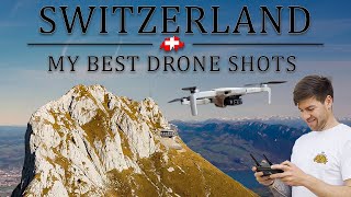 UNIQUE Views of SWITZERLAND 4K / Relaxing Drone Shots (with location)