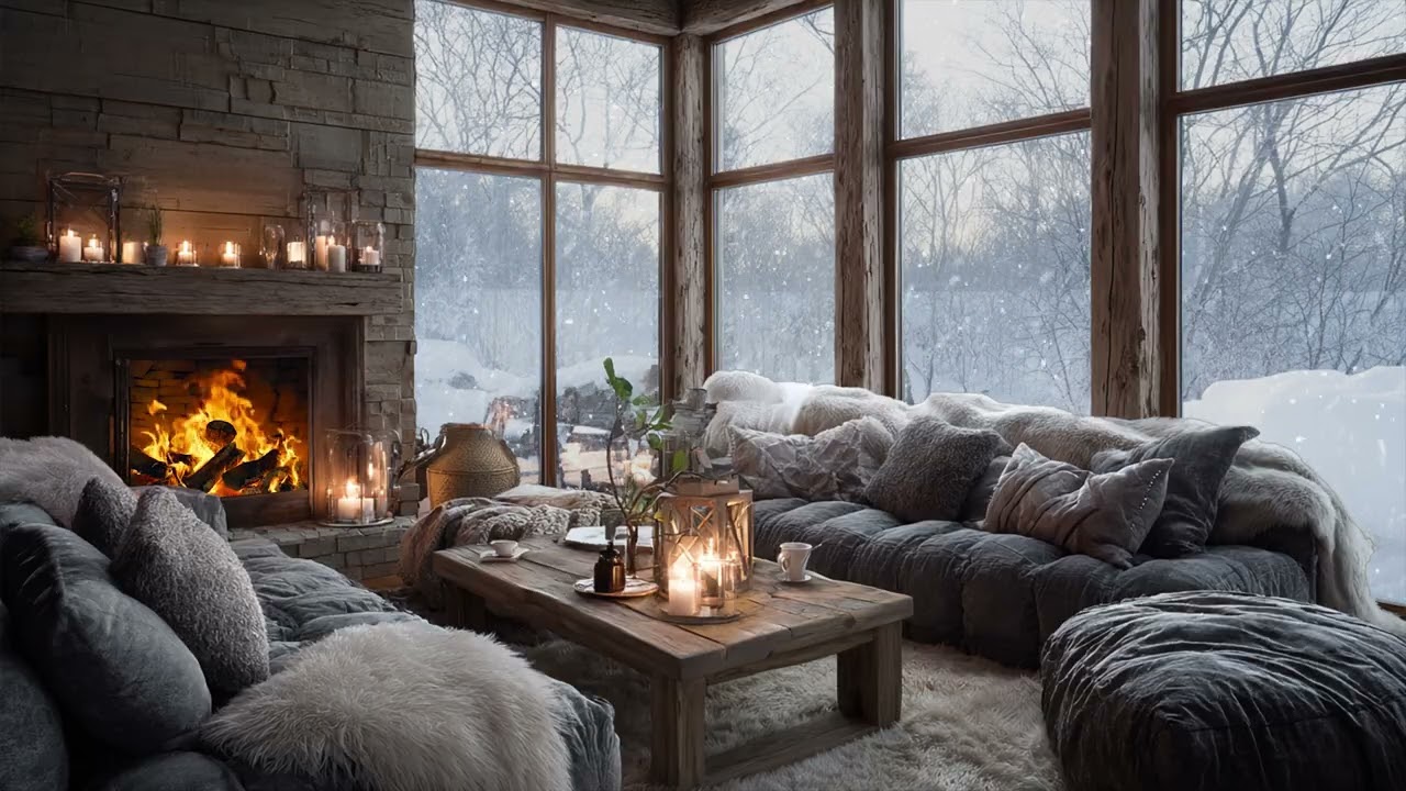 Snow Drifts Softly Outside ❄️ While Warm Blankets Hold You In Gentle Winter Calm