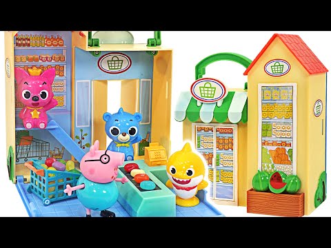 Visit Peppa Pig&amp;#39;s vegetable shop with Baby Shark and <strong>Pink</strong> Fong! <strong>A</strong> vegetable, please!