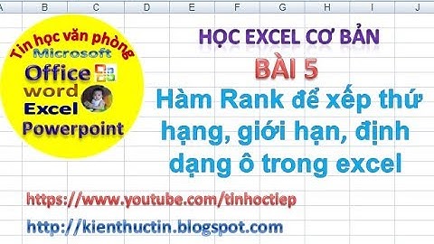 Học Excel - Bài 5: Tin học văn phòng excel cho người mới bắt đầu | Học excel văn phòng cơ bản