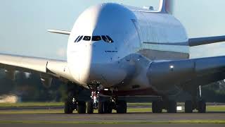 Emirates Airbus A380-800 Takeoff Christchurch Airport!