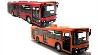 Игрушечный автобус и троллейбус с объявлением остановок, стихами и песенками-мелодиями