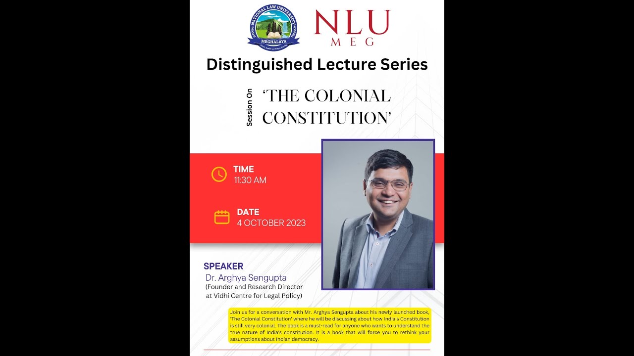 Distinguished Lecture Series: Episode 2 with Dr. Arghya Sengupta