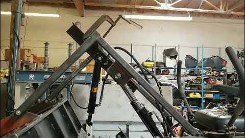 Work in process building a front end loader on a zero turn riding mower