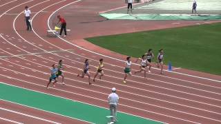 20150705 中学通信陸上広島県大会 3年女子100mA決勝