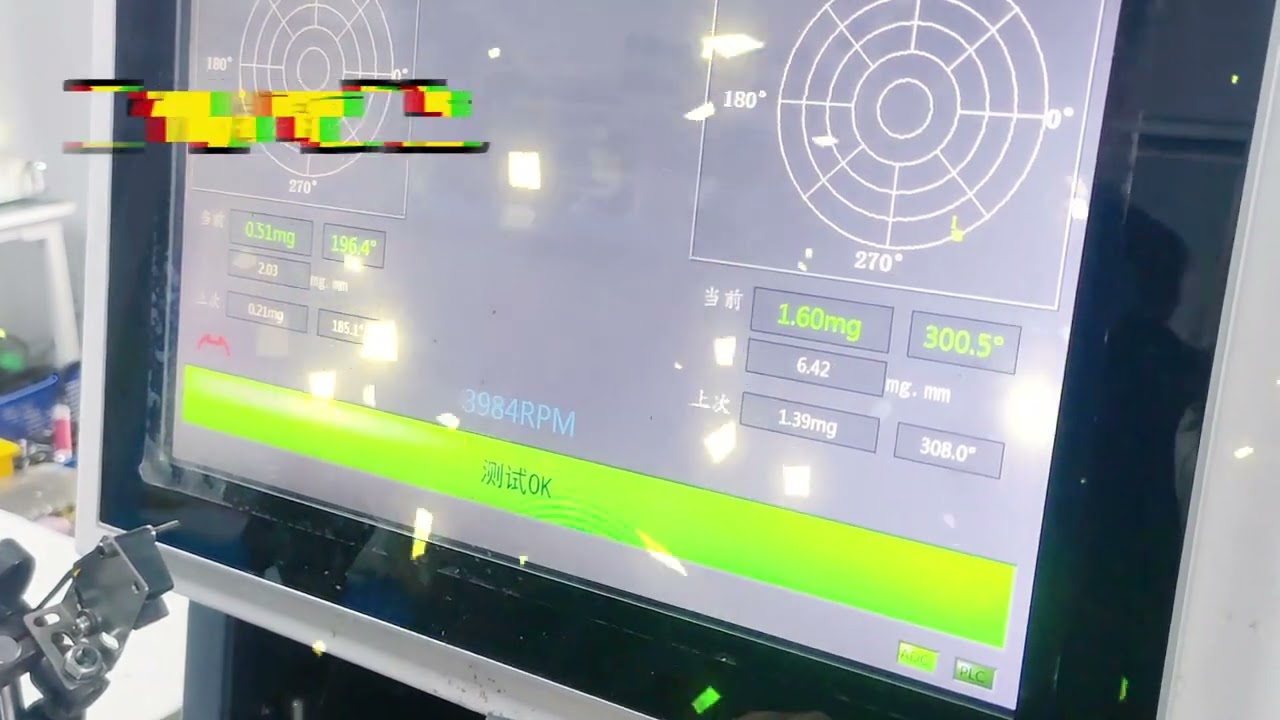 Dynamic balancing correction of nail polishing machine spindles - Zero Dynamic.