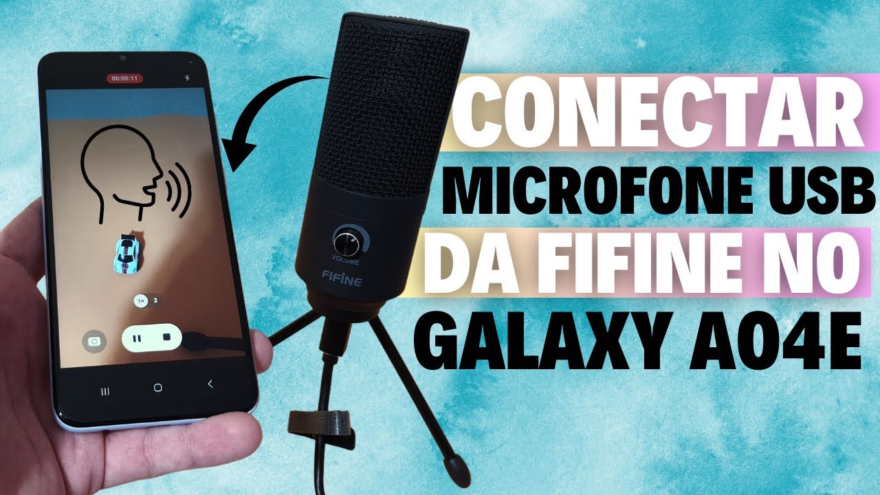 COMO CONECTAR E USAR UM MICROFONE USB DA FIFINE NO SMARTPHONE SAMSUNG 