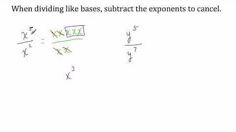 Exponent Rules - Dividing Like Bases