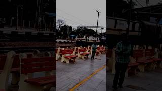 Superfast express skipping station at 100km/h flat speed 🚄 #train #indiantrains #southernrailway