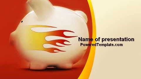 Piggy Bank PowerPoint Template by PoweredTemplate.com