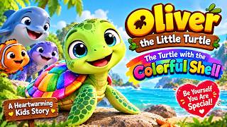 Oliver the Little Turtle 🐢🌈 | The Turtle with the Colorful Shell | Kids Story /Tiny Tots Adventure
