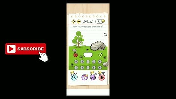 Brain Test Tricky Puzzles New Update Level 397 How many spiders are there?