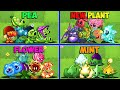 4 Team PEA x NEW x FLOWER x MINT Battlez - Who WIll Win? - Pvz 2 Team Plant vs Team Plant