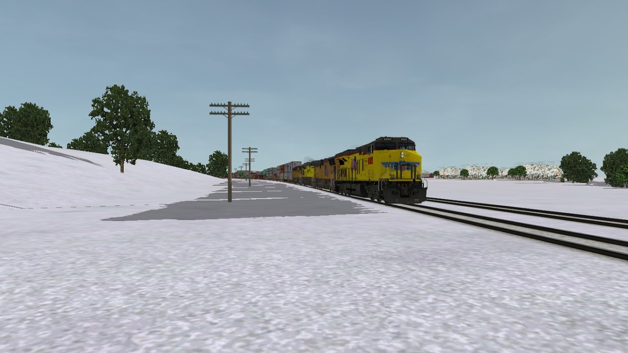 ORTS: Fast UP C45ACCTE #8085 WB IG4TA-05 At Clinton, IA