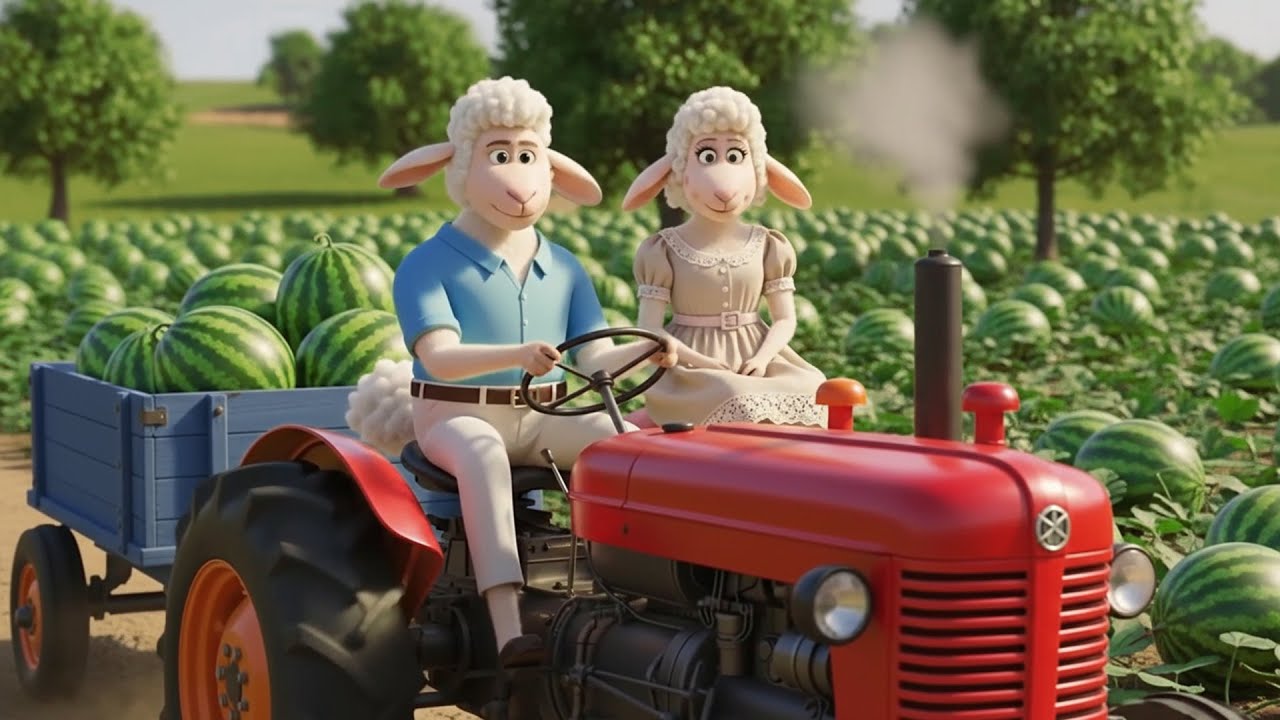 Cừu Con Ao Ước Được Đi Disneyland, Bố Mẹ Cừu Chăm Chỉ Thu Hoạch Dưa Hấu Để Thực Hiện Điều Ước Đó 🐑💖