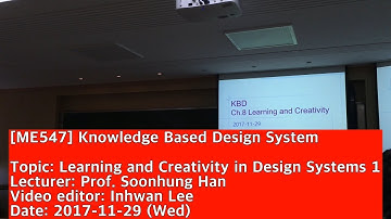171129 Knowledge Based Design System : Learning and Creativity in Design Systems 1