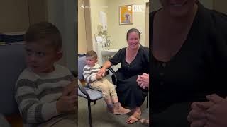 Boy hears parents for first time thanks to cochlear implant