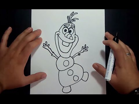 Video: Cómo Dibujar A Olaf De La Caricatura 