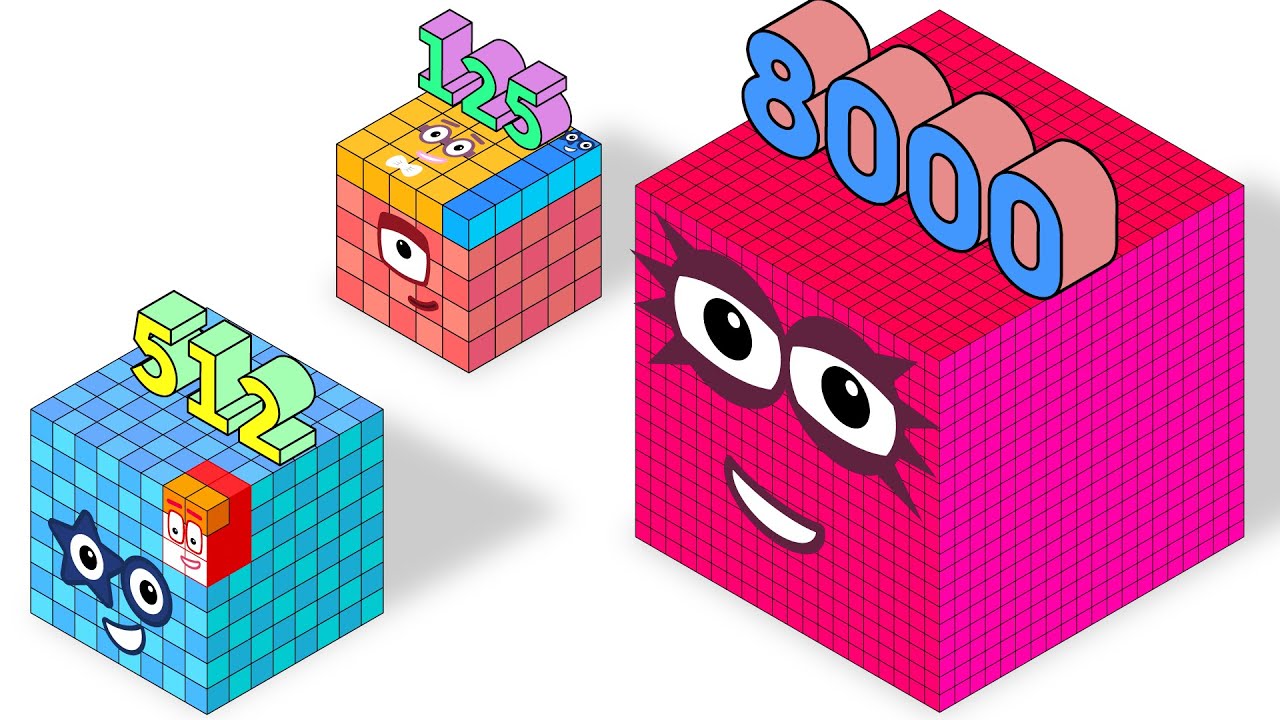 Download Cube Numbers - Numberblocks 1 to 8000!