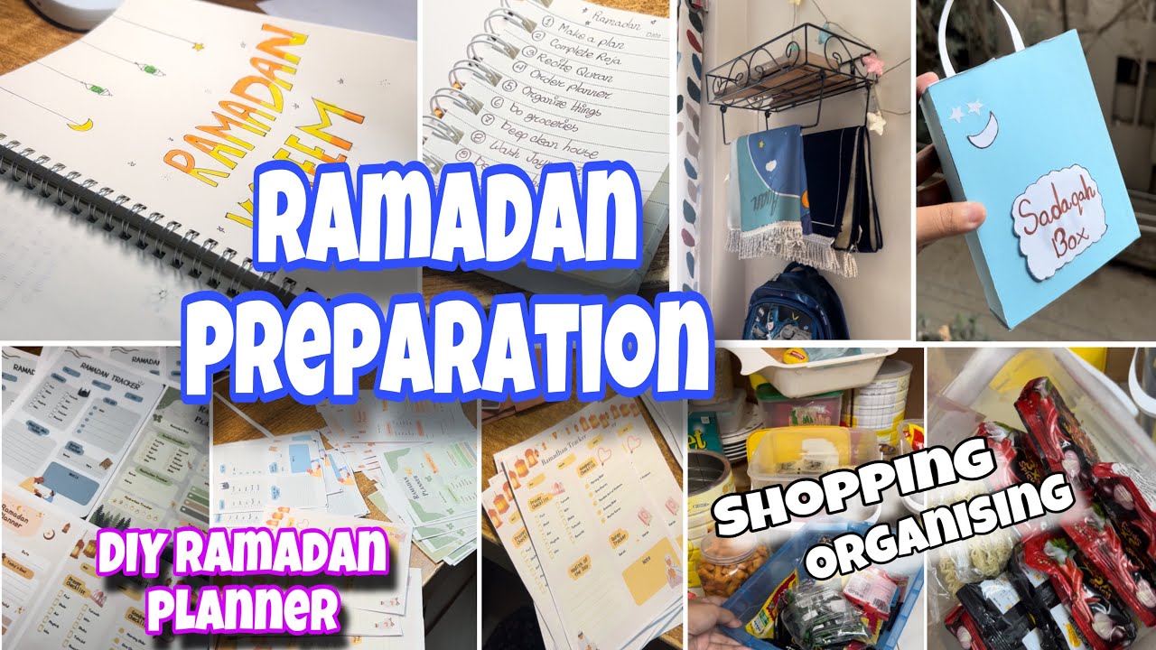 Ramadan 2024 Preparation🌙✨|Ramadan goals,plans|☘️DIY Ramadan Planner|Organising Things🎀