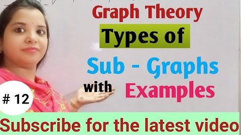 Types of subgraph | Vertex disjoint subgraph | Edge disjoint subgraph | graph theory | Hindi