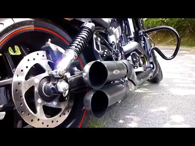 ナイトロッド　VRSCD VRSCDX バンス＆ハインズ　スリップオンマフラー VRSC・バンス＆ハインズ ナイトロッド用 ブラックウィドウ