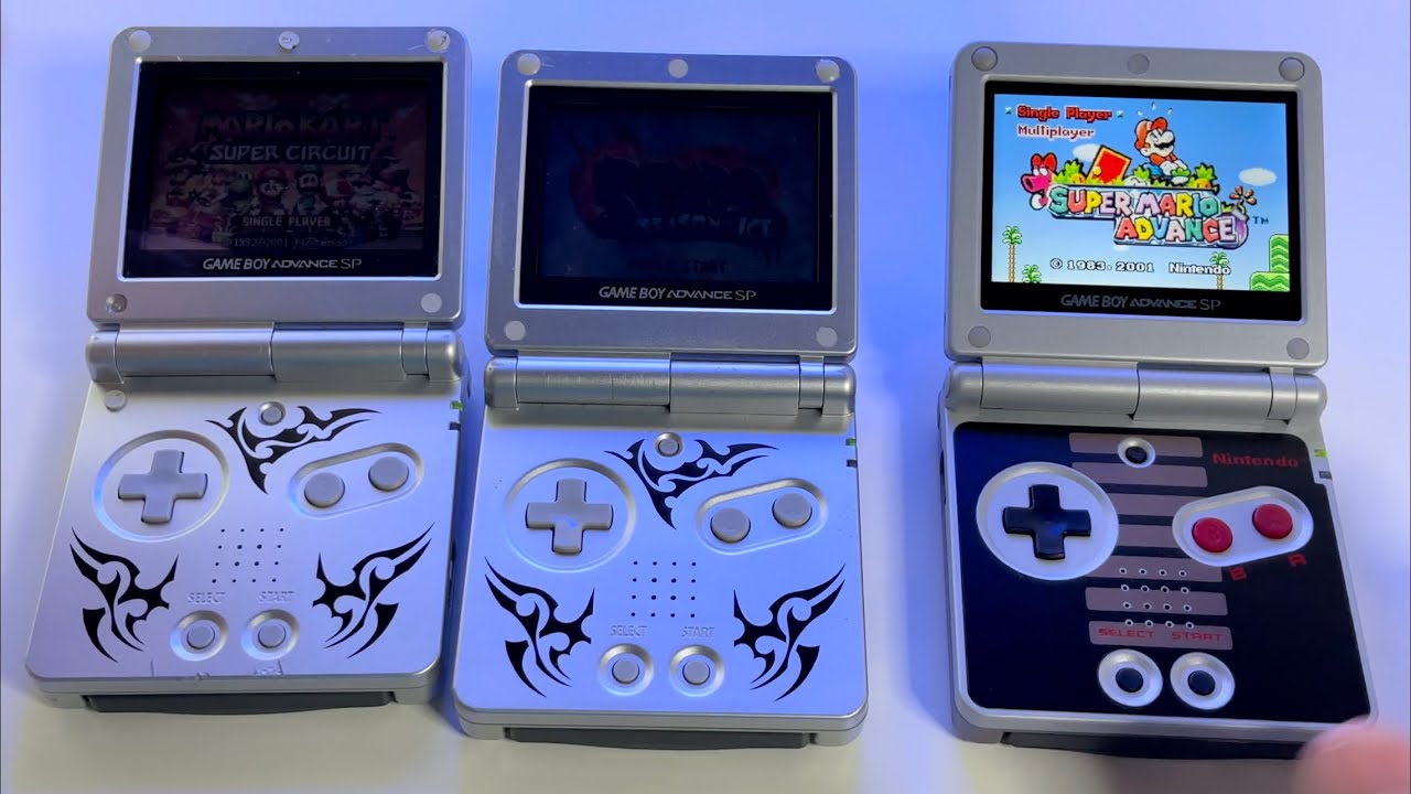 Game Boy Advance SP IPS Mod Console