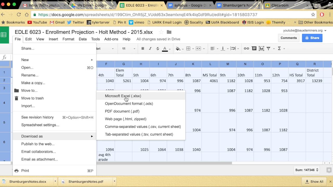 excel to google sheets