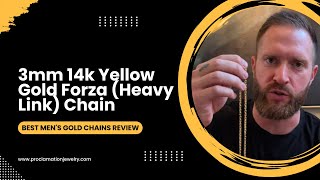 3mm 14k Yellow Gold Forza (Heavy Link) Chain | Best Men's Gold Chains Review