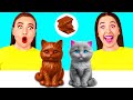 チョコレートの食べ物 vs 本物の食べ物のチャレンジ | 面白いフードハック GoFun Challenge
