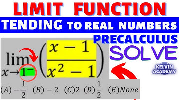 lim[(x-1) DIVIDES (x^2-(1))] REAL NUMBERS FUNCTION AS x TENDS TO (1) IN PRECALCULUS