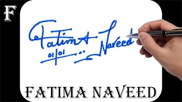How to signature your name | Autograph | Billinioare signature | Fatima Naveed Name Signature Style