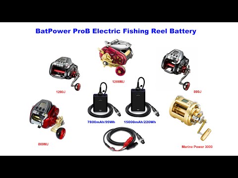 BatPower ProF 18FT Electric Fishing Reel Battery Power Cord Air Cable