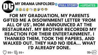 My Parents Gave Me Disownment Papers For My Graduation... Until The Ceo Called My Name...They Froze