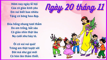 Bài thơ Ngày 20 tháng 11 | Thơ Mầm Non Cho Bé | thơ 20/11| thơ ngày 20/11