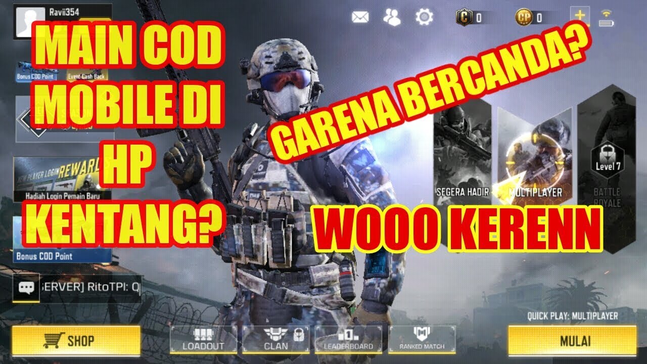 MAIN COD MOBILE DI HP KENTANG? WOW GRAFIKNYA KEREN |COD ... - 