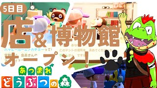 【5日目】ついに店と博物館ができちゃうぞ！【川鰐グラムのあつまれどうぶつの森実況】