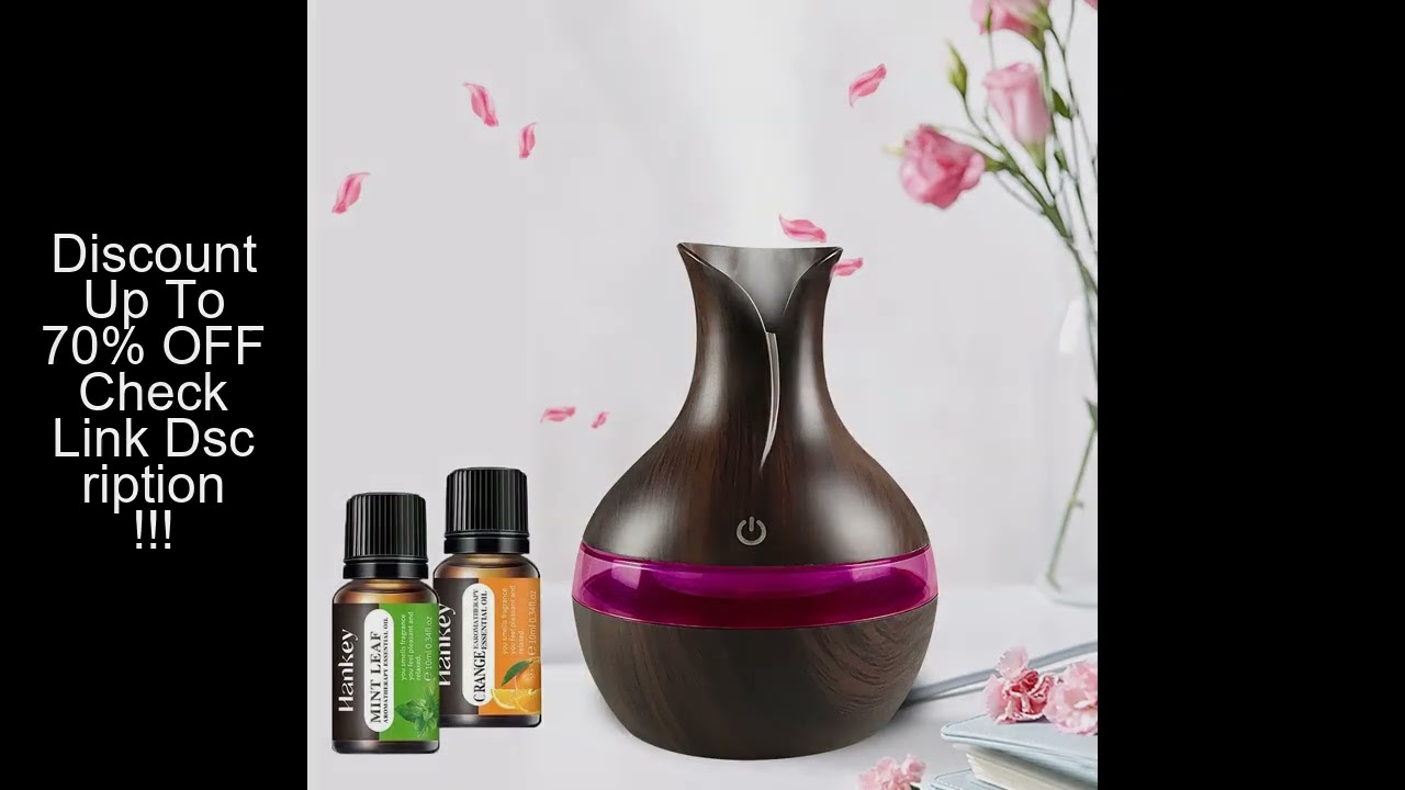 Mini USB Diffuser Air Humidifier with ??7-Colors LED night light Aromatherapy Diffuser 300ml Cool Mi