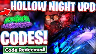 ☘️ NEWEST *HOLLOW NIGHT UPDATE* CODES FOR ANIME APOCALYPSE! ROBLOX ANIME APOCALYPSE CODES
