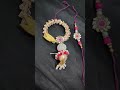 Handcrafted designer rakhi pair for bhai bhabhi ❤️🕉️#handicraft #handmaderakhi #rakhi #indianartisan