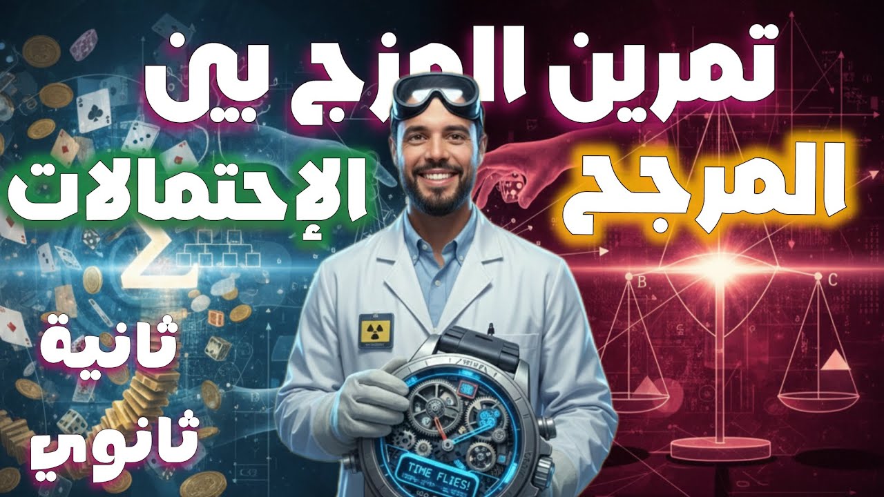 تمرين خرافي سنة ثانية ثانوي المزج بين المرجح و إحتمالات 