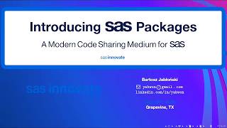 Famous Introducing SAS Packages: A Modern Code Sharing Medium for SAS Wealth