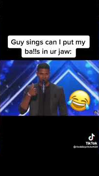 Guy sings 'can i put my Balls in your jaw' America's got talent