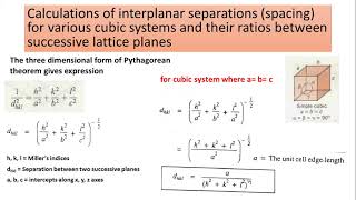 Interplanar separations and ratios of Primitive Cubic Lattice