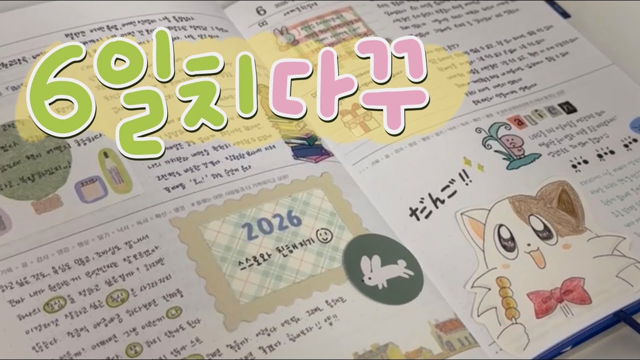 다꾸는 밀려서 해야 제맛..? 6일치 밀린 다꾸 같이해요👀 